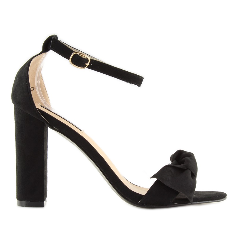 Sandalias negras tacón 118-11 negro Sandalias negras tacón 118-11 negro