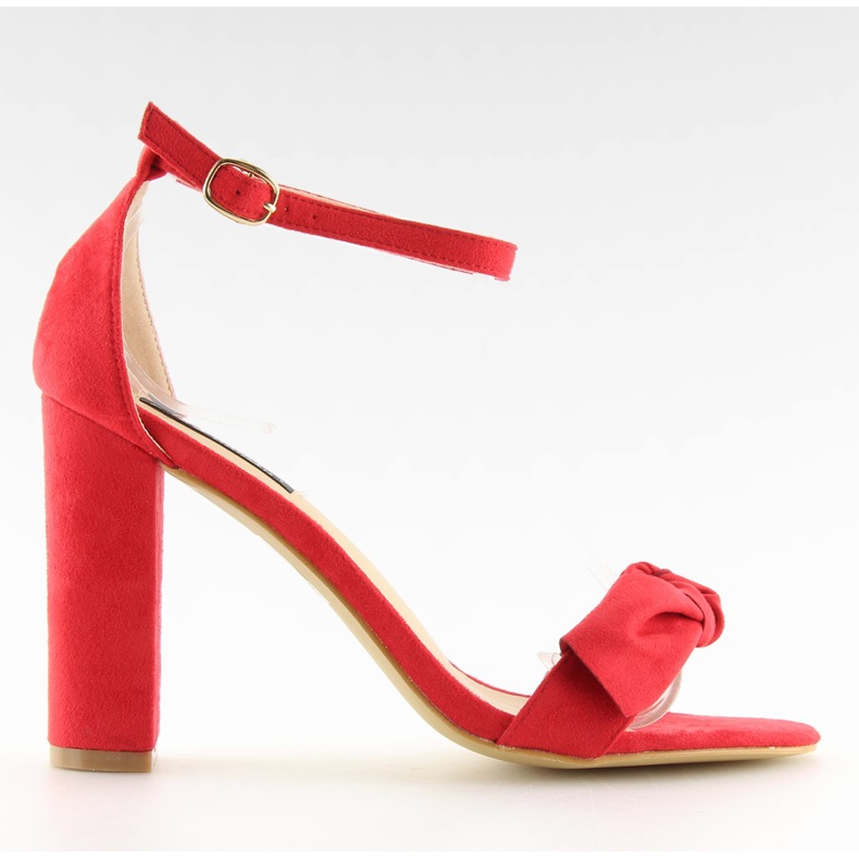 Sandalias rojas tacón 118-11 rojo