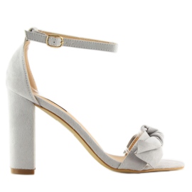 Sandalia tacón gris 118-11 gris