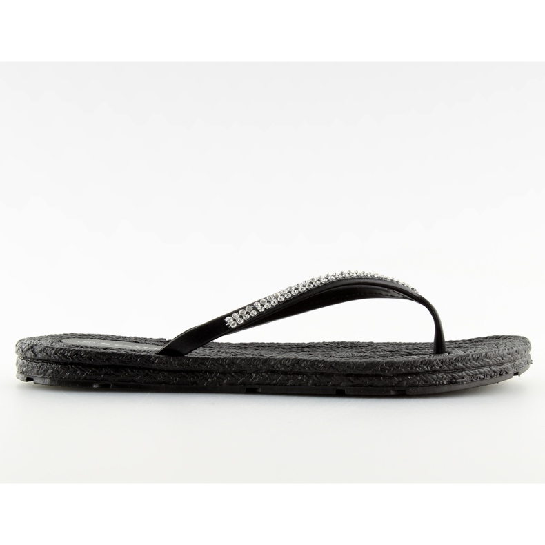 Black CK40P Chanclas de goma negras negro