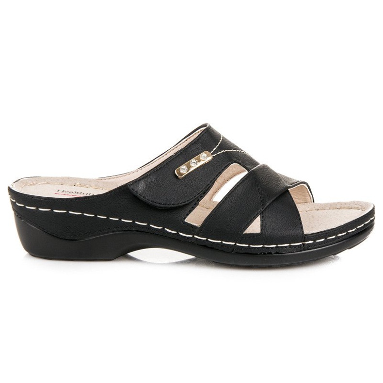 Hasby Cómodas zapatillas de verano negro