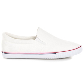 Hasby Pantuflas de tela blanco