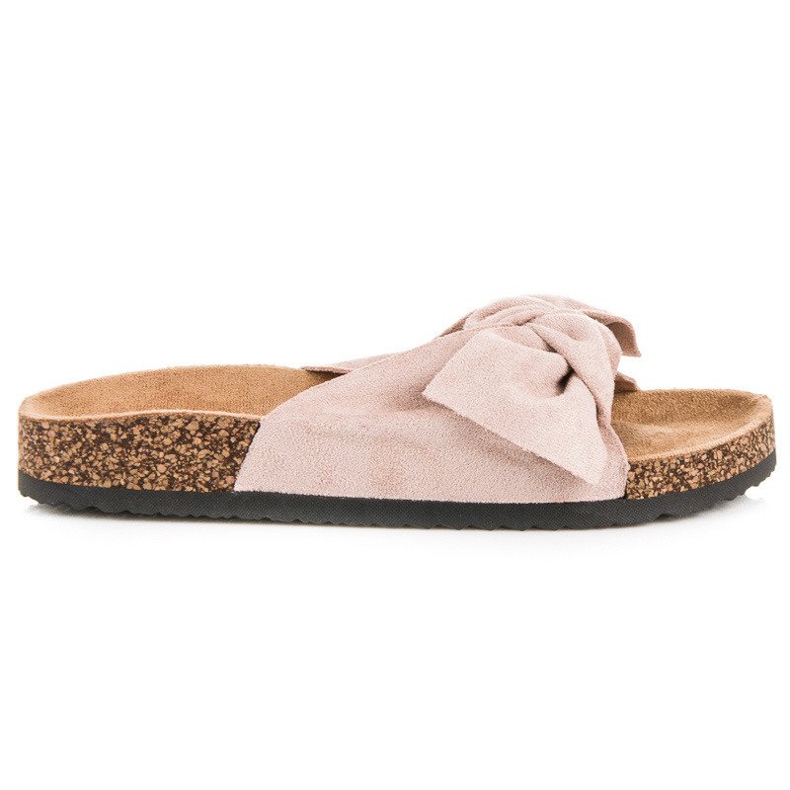 Queen Vivi Babuchas de ante con lazo marrón