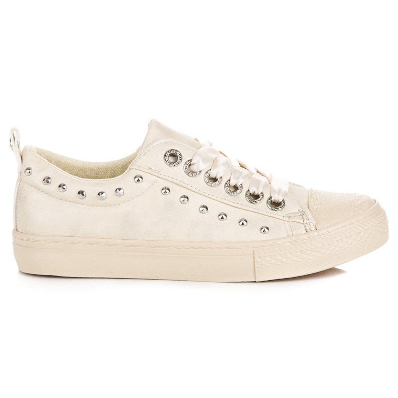Deportivas beige con lazo