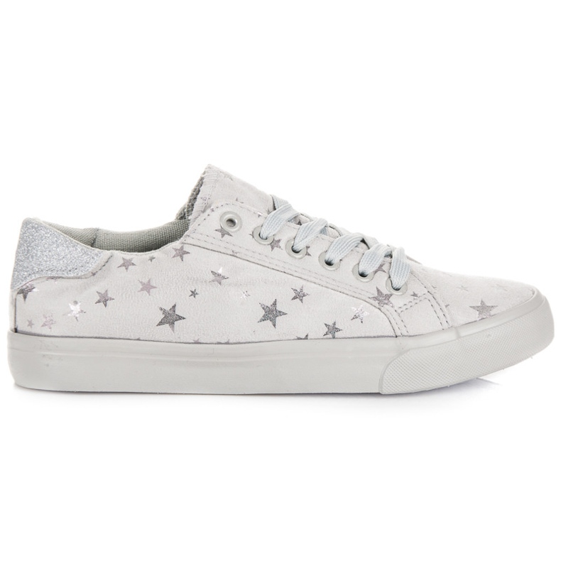 Deportivas de ante con estrellas gris Deportivas de ante con estrellas gris