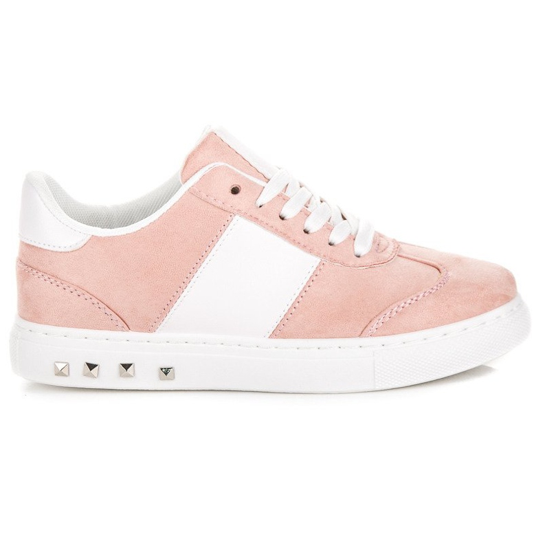 Sport Deportivas de ante blanco rosado