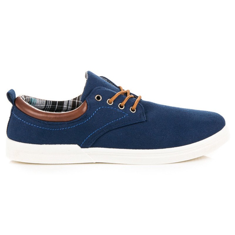 Zapatillas de hombre atadas azul