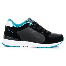 Ax Boxing Zapatillas negras atadas negro azul