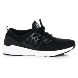 Ax Boxing Zapatos de material sin cordones negro