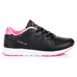 Ax Boxing Deportivas negras de mujer negro rosa
