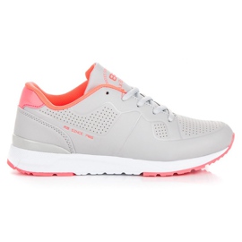 Ax Boxing Deportivas grises para mujer. naranja rosa