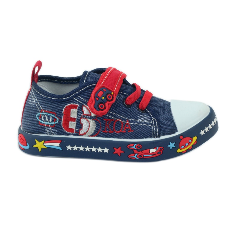 American Club Deportivas americanas con plantilla de piel azul marino rojo