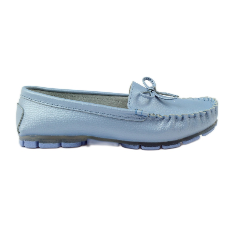 Mocasines de piel con lazo Filippo 004 azul