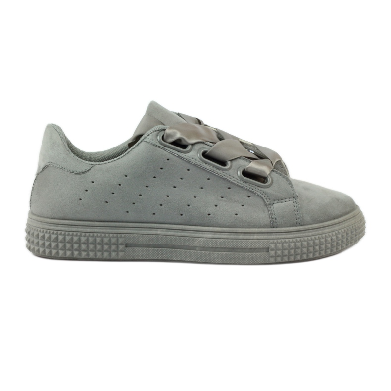 McKey Sports Shoes atados con cinta gris