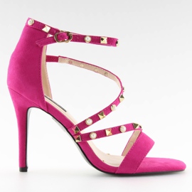 Sandalias fucsia con tacón alto L6099 Fucsia rosa