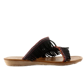Chanclas estilo indio negro