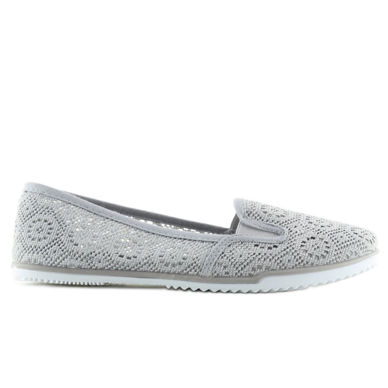 Slipony encaje gris MN70 gris