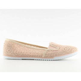 Slipony encaje rosa MN70 Rosa