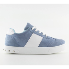 Deportivas mujer azul denim azul blanco