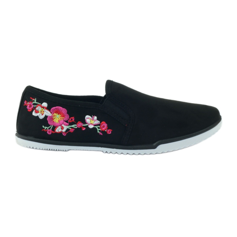 Zapatillas Mckey 180 de ante floral negro