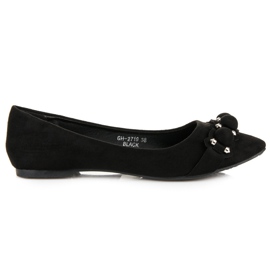 Ideal Shoes Bailarinas negras con estilo negro