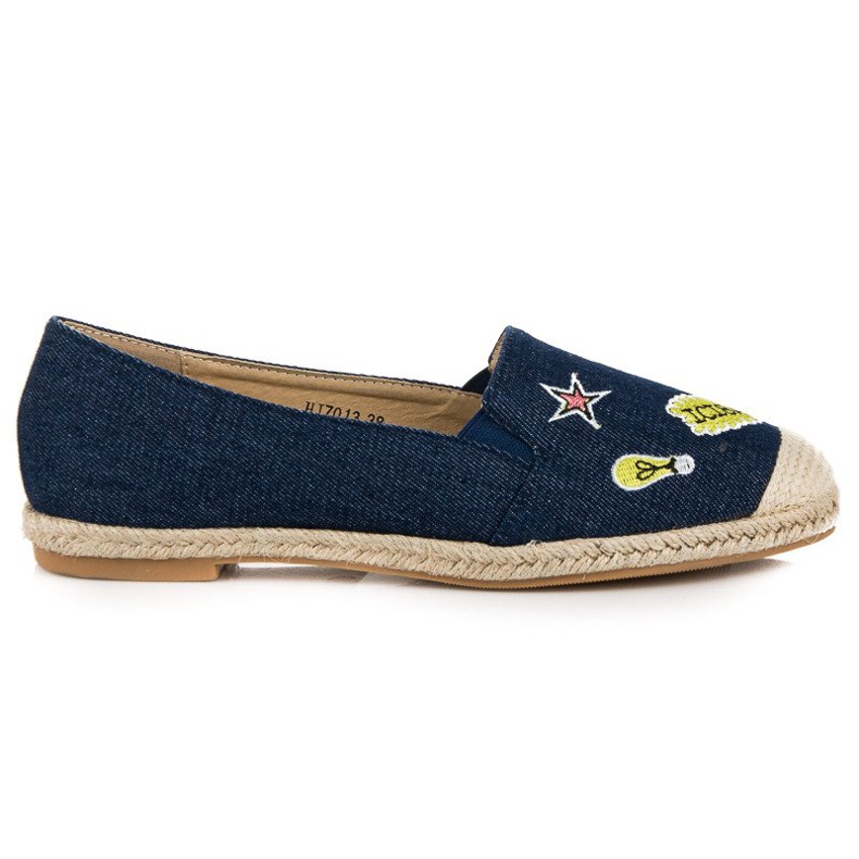 Sweet Shoes Alpargatas vaqueras con parches azul marino