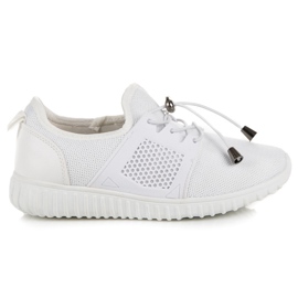 Deportivas blancas con ribete blanco