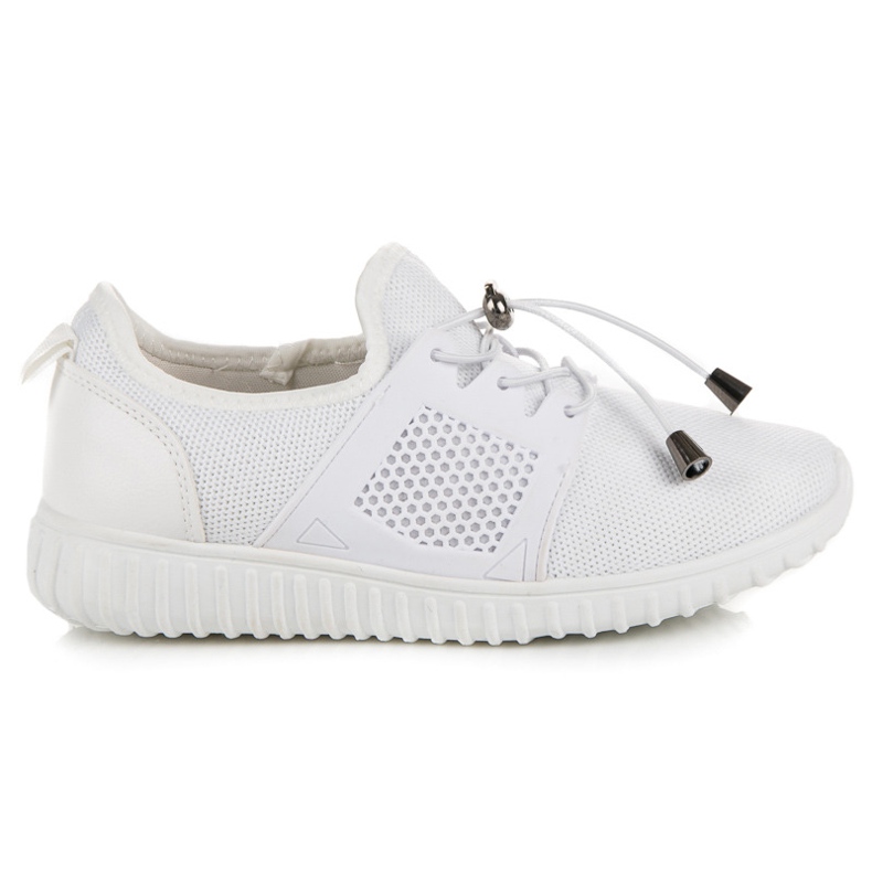 Deportivas blancas con ribete blanco