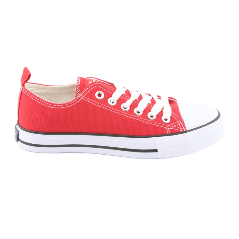 American Club Zapatillas de deporte rojo empatadas de mujeres LH18