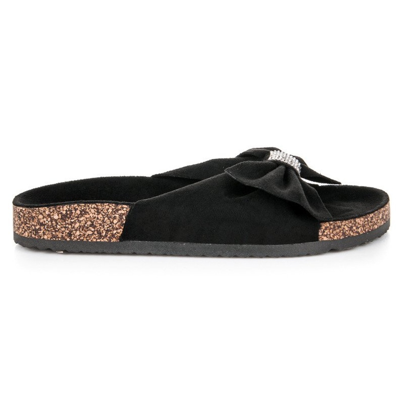 Queen Vivi Zapatillas de gamuza con estilo negro