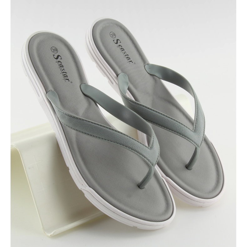 Chanclas grises para mujer CK41P Gris