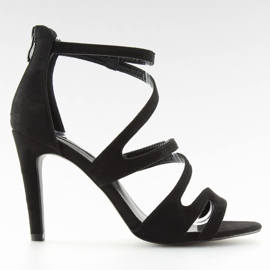 Sandalias negras tacón 118-15 negro