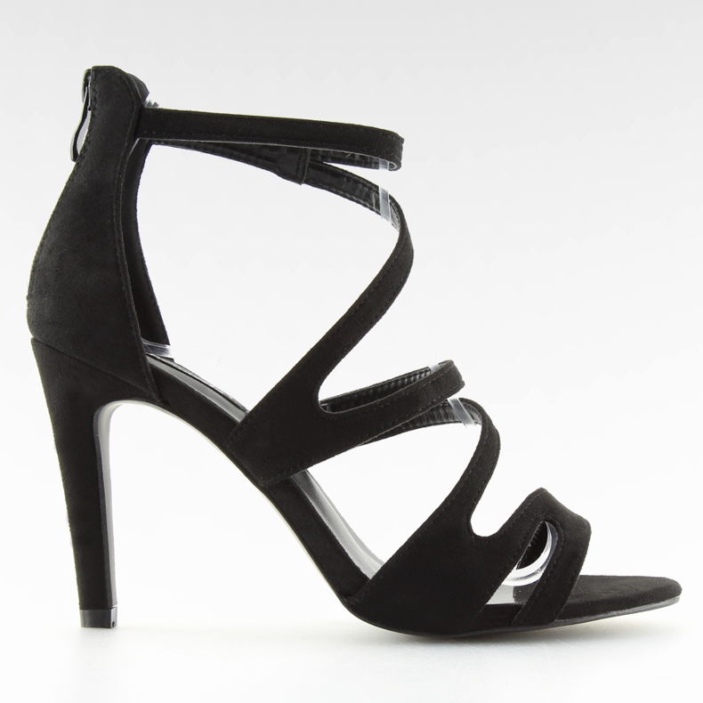 Sandalias negras tacón 118-15 negro