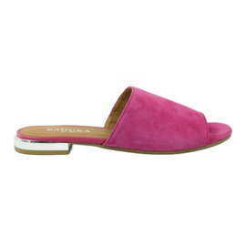 Babuchas elegantes Badura 5155 fucsia rosa