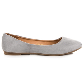 Cómodas bailarinas de ante gris Cómodas bailarinas de ante gris