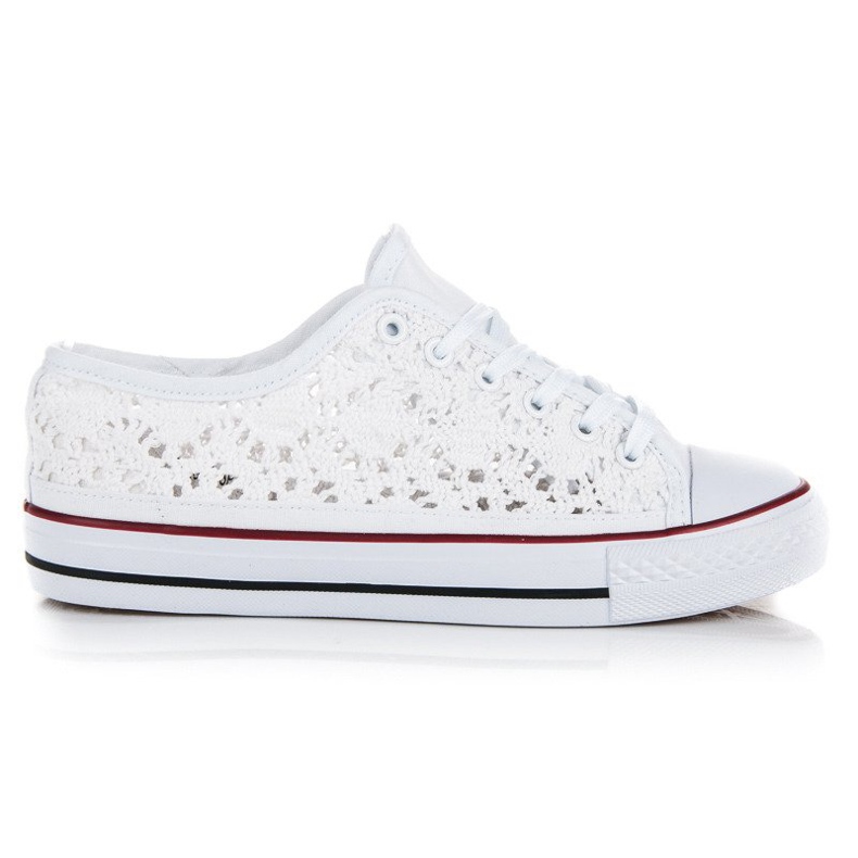 Deportivas blancas de encaje blanco