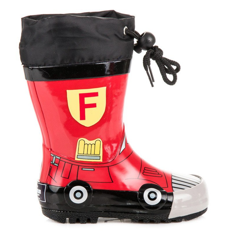 American Club Kalosze de niños con tirador americano rojo