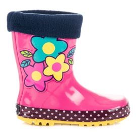 American Club Botas de agua American Flower para niña rosa