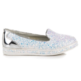Bailarinas vinceza purpurina multicolor gris azul