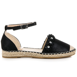 Anesia Paris Sandalias alpargatas negras negro