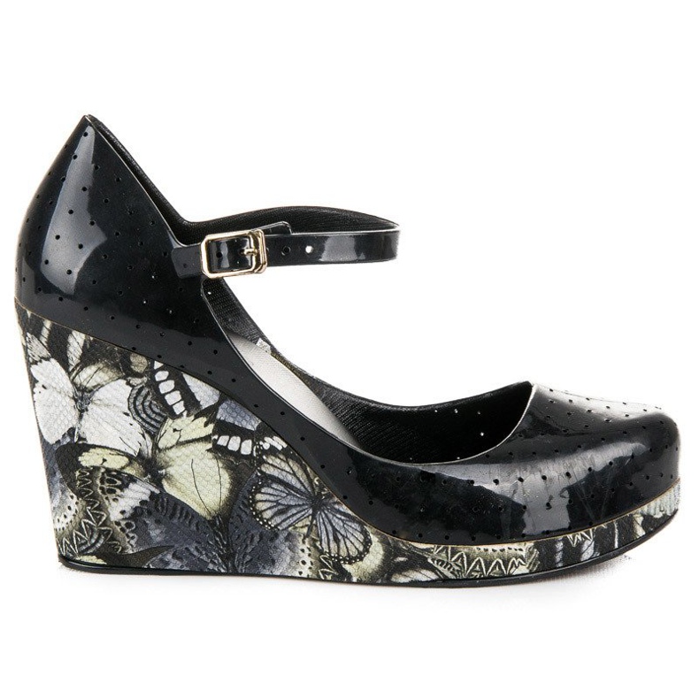 Sandalias Meliski sobre cuña vinceza negro