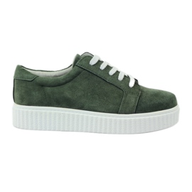 Zapatos Creepers piel Filippo 036 verde