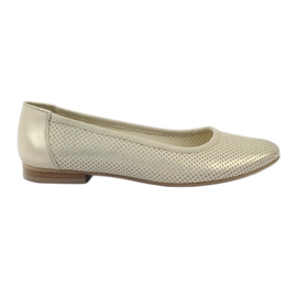 Bailarinas perforadas Angello 336 oro beige