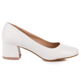 Renda Bombas blancas con tacones bajos blanco Renda Bombas blancas con tacones bajos blanco