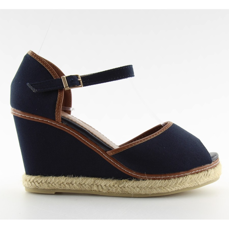 Sandalias cuña AF-74 marino azul marino