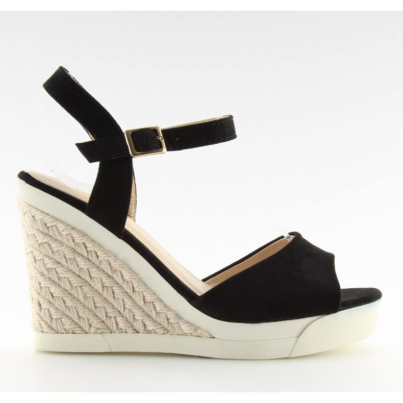 Sandalias cuña deportivas negras negro