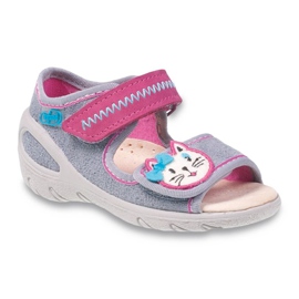 Zapatos befado niño pu 433X025 rosado gris