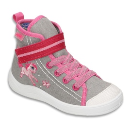 Zapatos befado niño 268X059 rosa gris