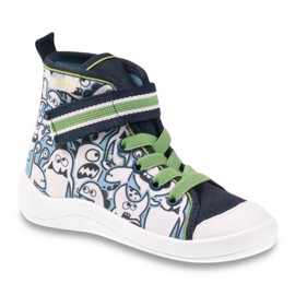 Patrón para colorear zapatos befado para niños 268Y065 verde azul marino