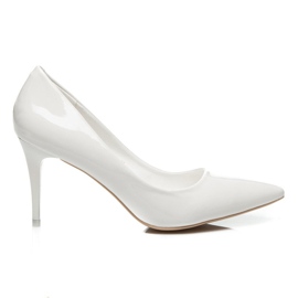 Comer Tacones lacados con estilo blanco